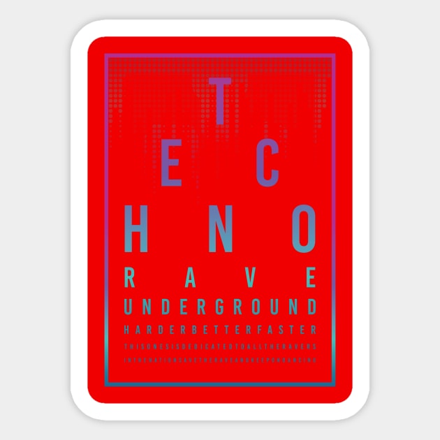 Techno Rave Faster Hardstyle Sticker by avshirtnation